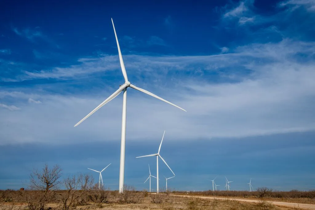 Windmills on Brazos Wind Farm, Texas 2024