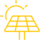 Solar Icon Yellow Infographic