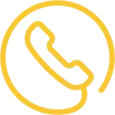 Yellow icon of a phone
