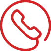 Red icon of a phone