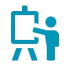 icon of a person presenting